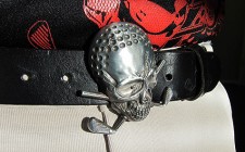 Golf Skull Belt Buckle