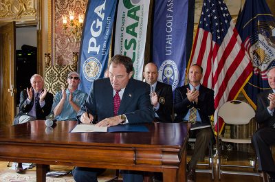 Utah Governor Gary Herbert Signs Utah Golf Proclamation
