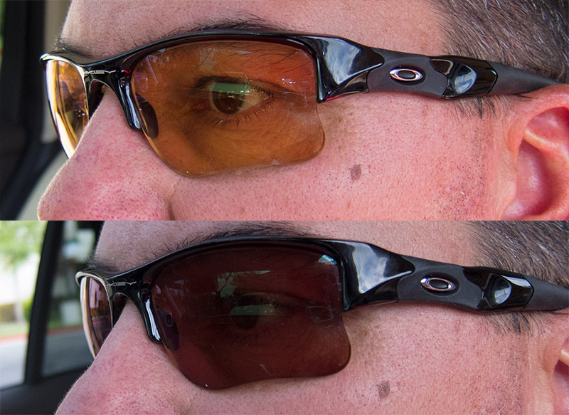 Transition prescription sunglasses on Oakley frames