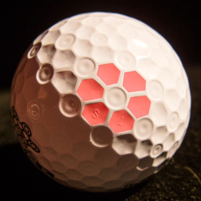 Bridgestone Golf e7 Flower Pattern Dimple Highlighted