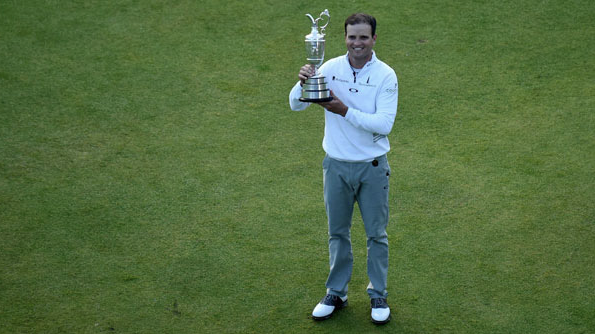 Zach Johnson with the Claret Jug