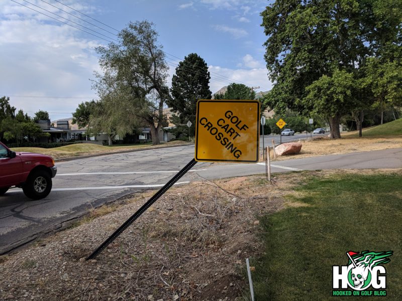 Golf Cart Crossing Sign